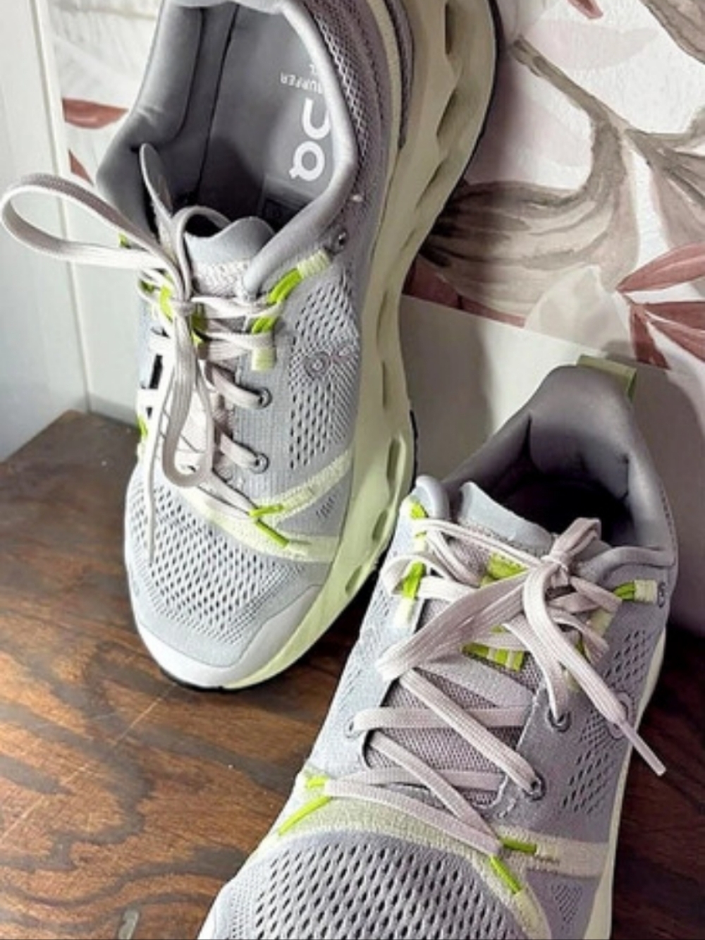 On Cloudtilt Gray & Green Athletic Shoes